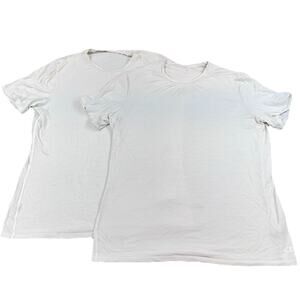 Icebreaker Merino Wool Tech Lite T-Shirts Mens XL Off White Lot of 2 Undershirts